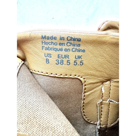 Draper James Bethany Booties Women’s 8 | Cognac Brown Leather Ankle Boots Block - Picture 10 of 10